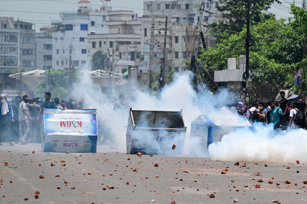 Manifestantes en Dhaka | Munir Uz Zaman | Getty Images