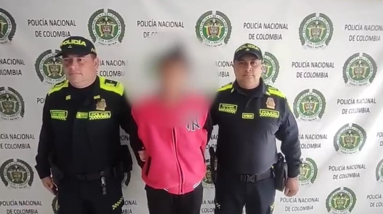 Mujer capturada en Cáqueza. Foto: Policía