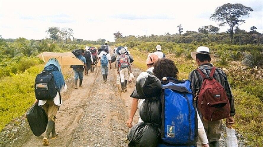 Enfrentamientos en el municipio de Hacarí generó el desplazamiento de varias familias. Foto: IMAGEN CICR