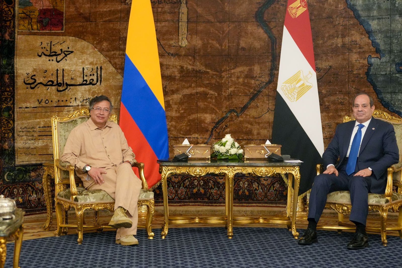 Gustavo Petro y Abdelfatah Al Sisi. Foto: Suministrada
