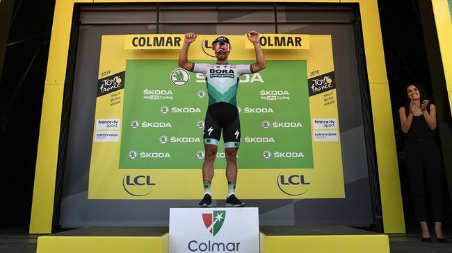 El eslovaco Peter Sagan se adjudicó el miércoles la quinta etapa del Tour de Francia. Foto: Getty Images