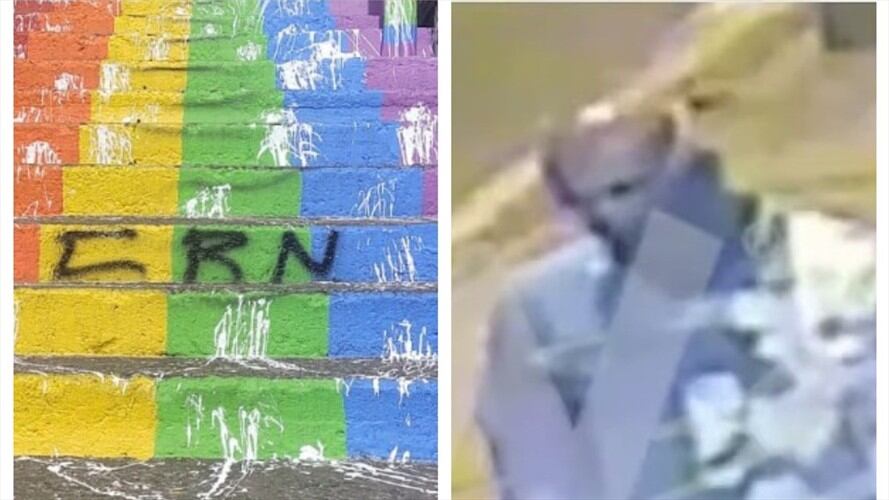 Sigue La W revela los videos que muestran a seis hombres tachando la escalera y escribiendo grafitis homofóbicos en contra de la comunidad LGBTIQ+.. Foto: