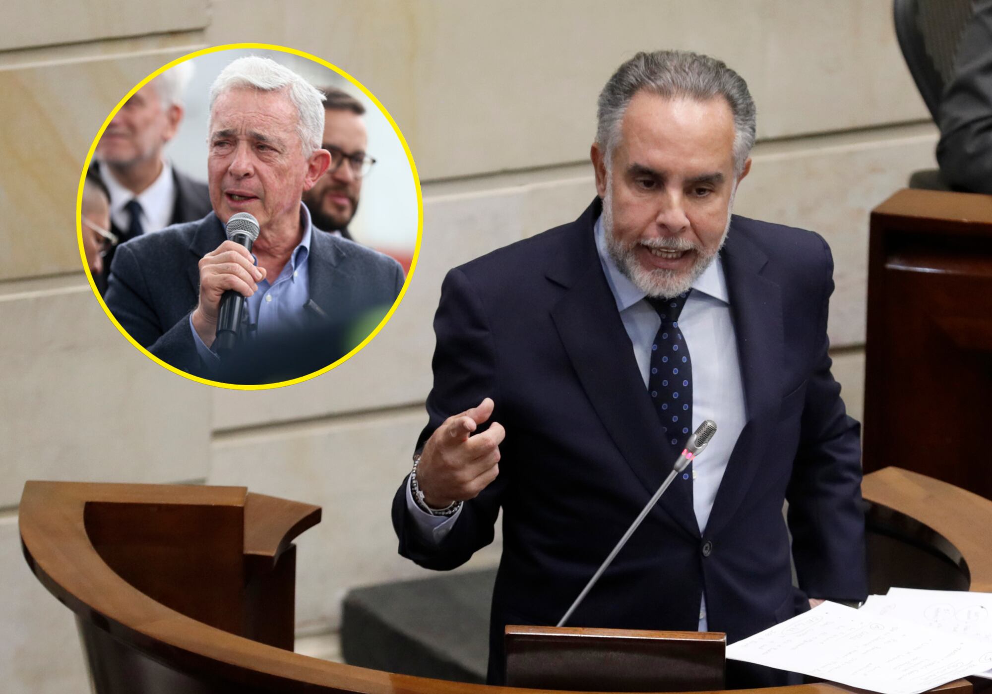 Armando Benedetti y Álvaro Uribe. Foto: Colprensa.