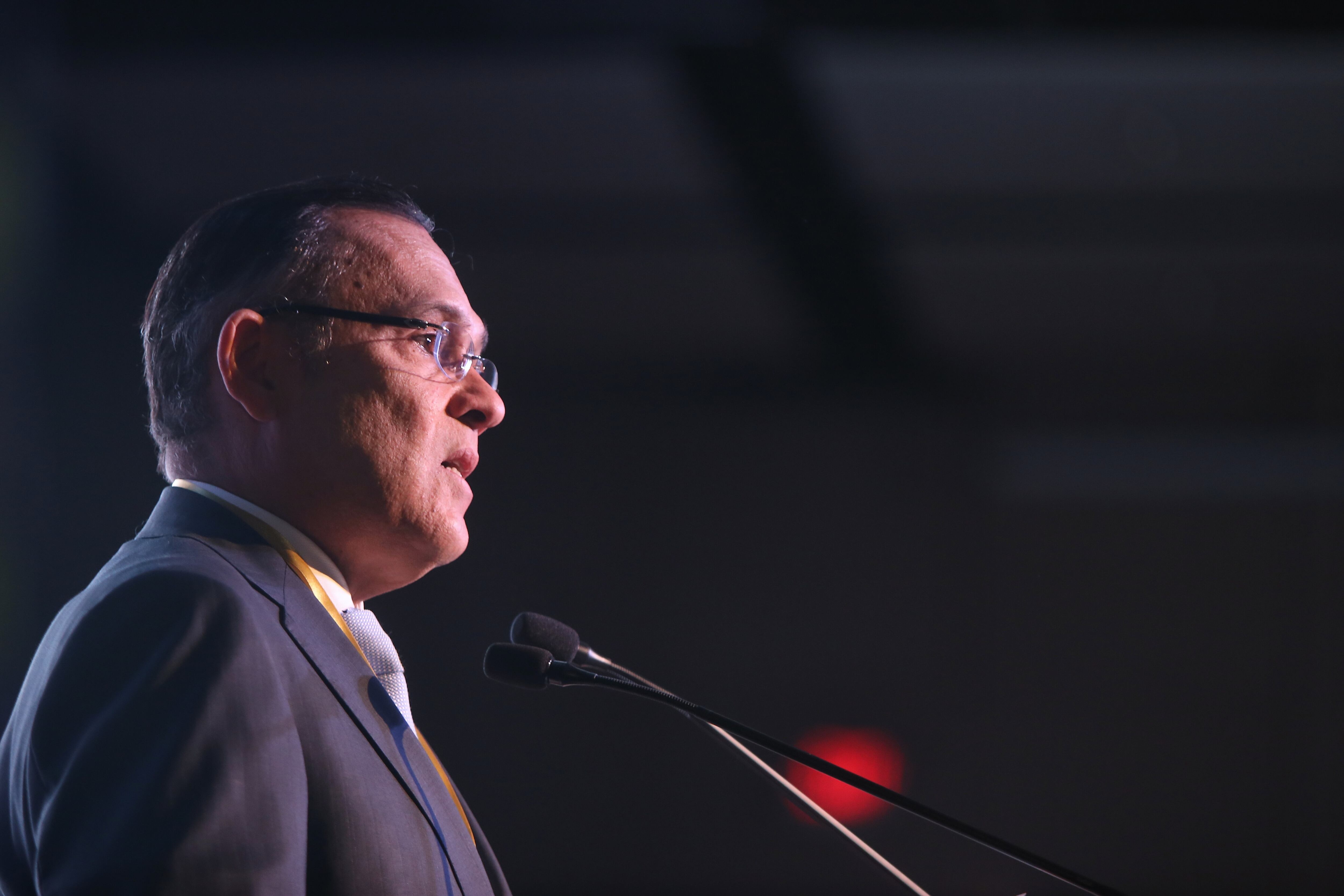 Bogotá. Julio 18 del 2018. Este miercoles se llevó a cabo en el Centro de Convenciones Gonzalo Jiménez de Quesada, el Seminario Internacional Prospectiva Legislativa para Congresistas Electos, Periodo 2018 - 2022. En la foto: El Presidente del Senado, Efraín José Cepeda Sarabia. (Colprensa - Álvaro Tavera).