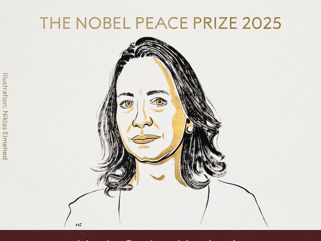 La activista venezolana María Corina Machado ganó el Premio Nobel de la Paz. Foto tomada del perfil de X @NobelPrize