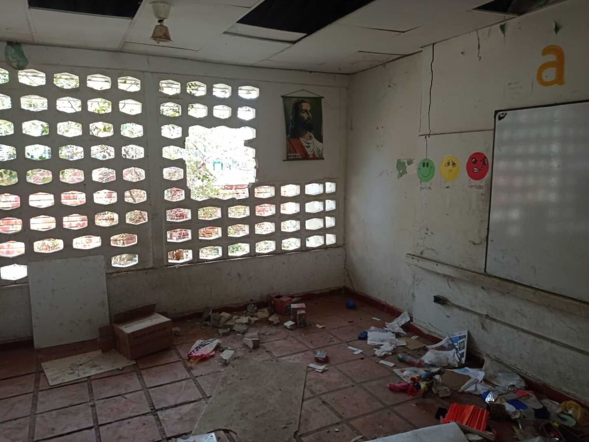 En un colegio de El Banco se robaron el cableado eléctrico instalado hace pocos días