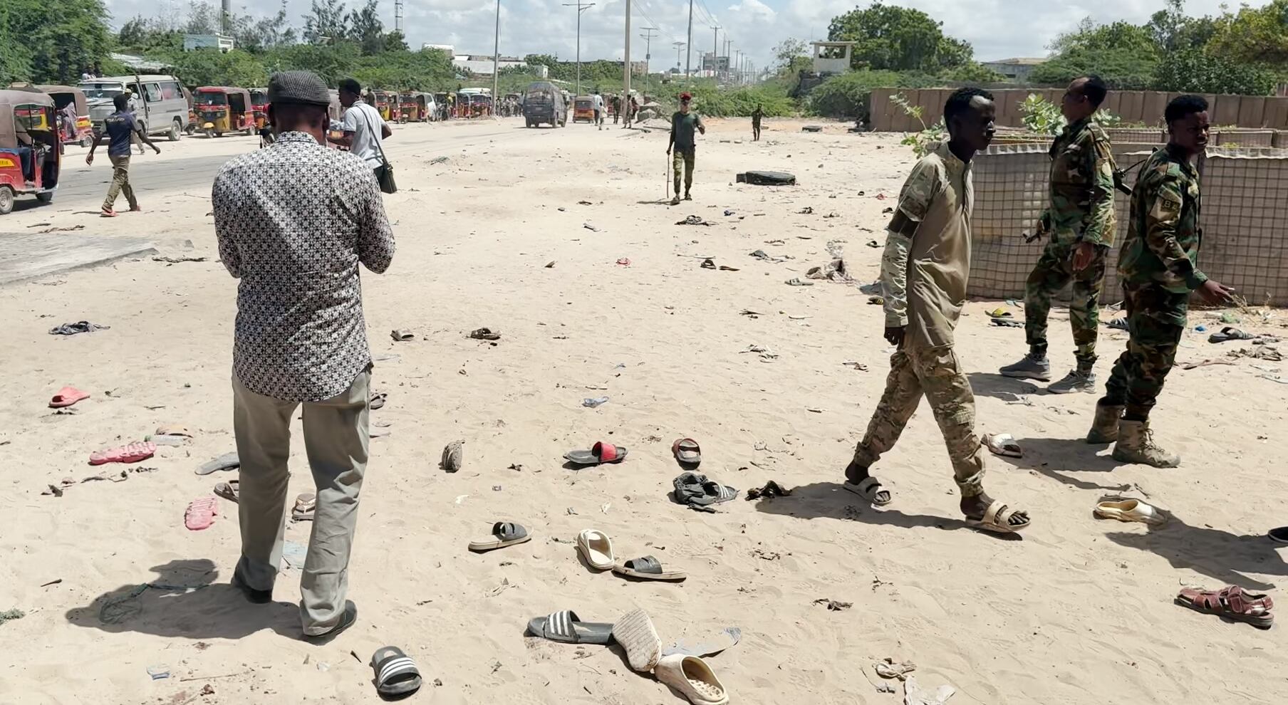 Campo militar atacado en Somalia. FOTO: Abuukar Mohamed Muhidin/Anadolu via Getty Images