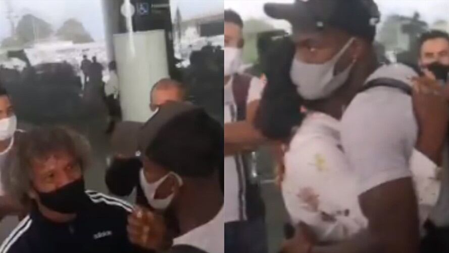 Millonarios recibió a Andrés Román en el aeropuerto El Dorado. Foto: Captura de pantalla Twitter