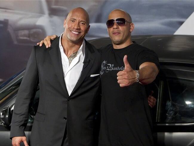 Dwayne Johnson y Vin Diesel, actores de Rápidos y Furiosos. Foto: Buda MendesLatinContent via Getty Images