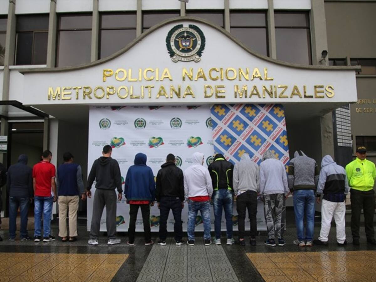 Fueron capturadas once personas acusadas de homicidio en Manizales