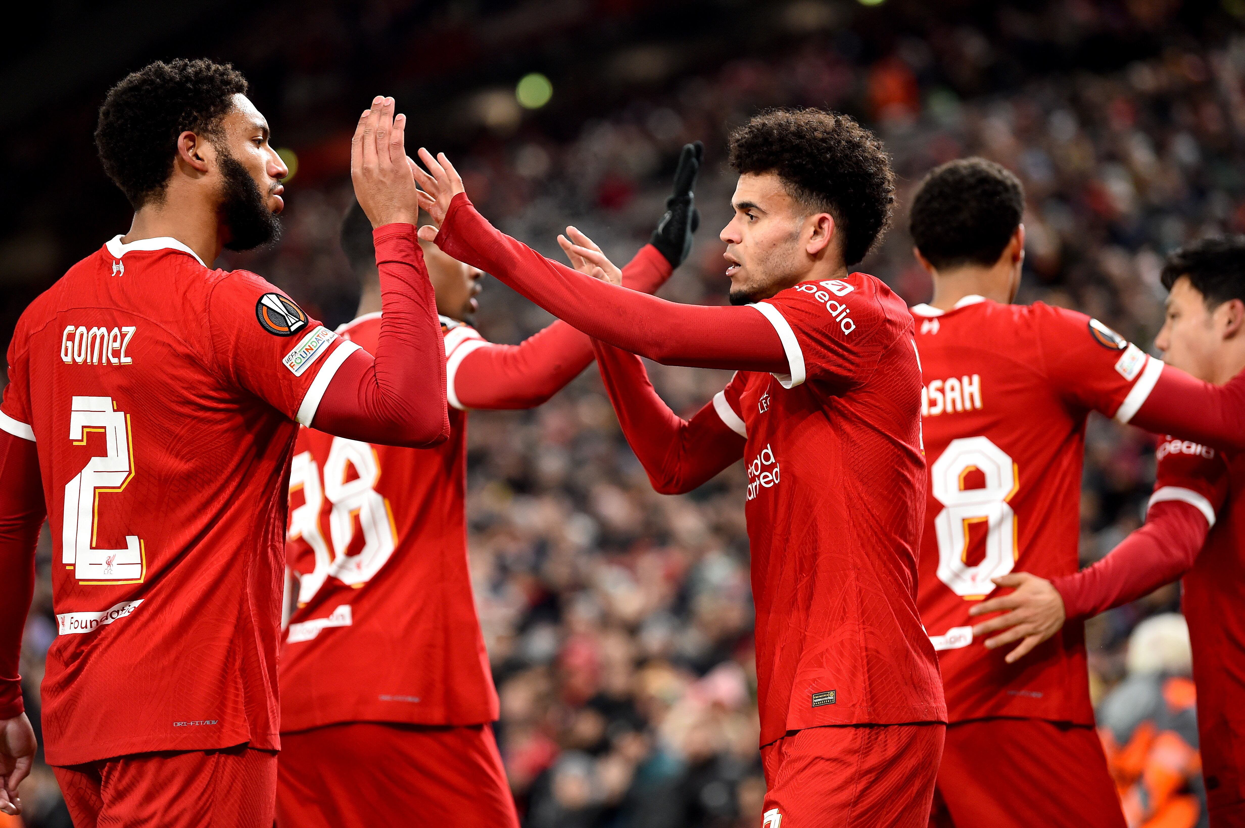 Luis Diaz, jugador del Liverpool. Foto: EFE/EPA/PETER POWELL