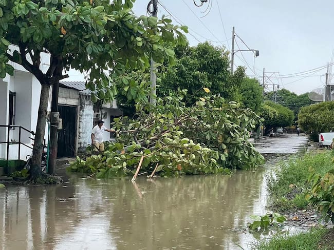 Fuertes lluvias afectan infraestructura eléctrica en doce municipios de Córdoba. Foto: cortesía comunidad de Lorica.