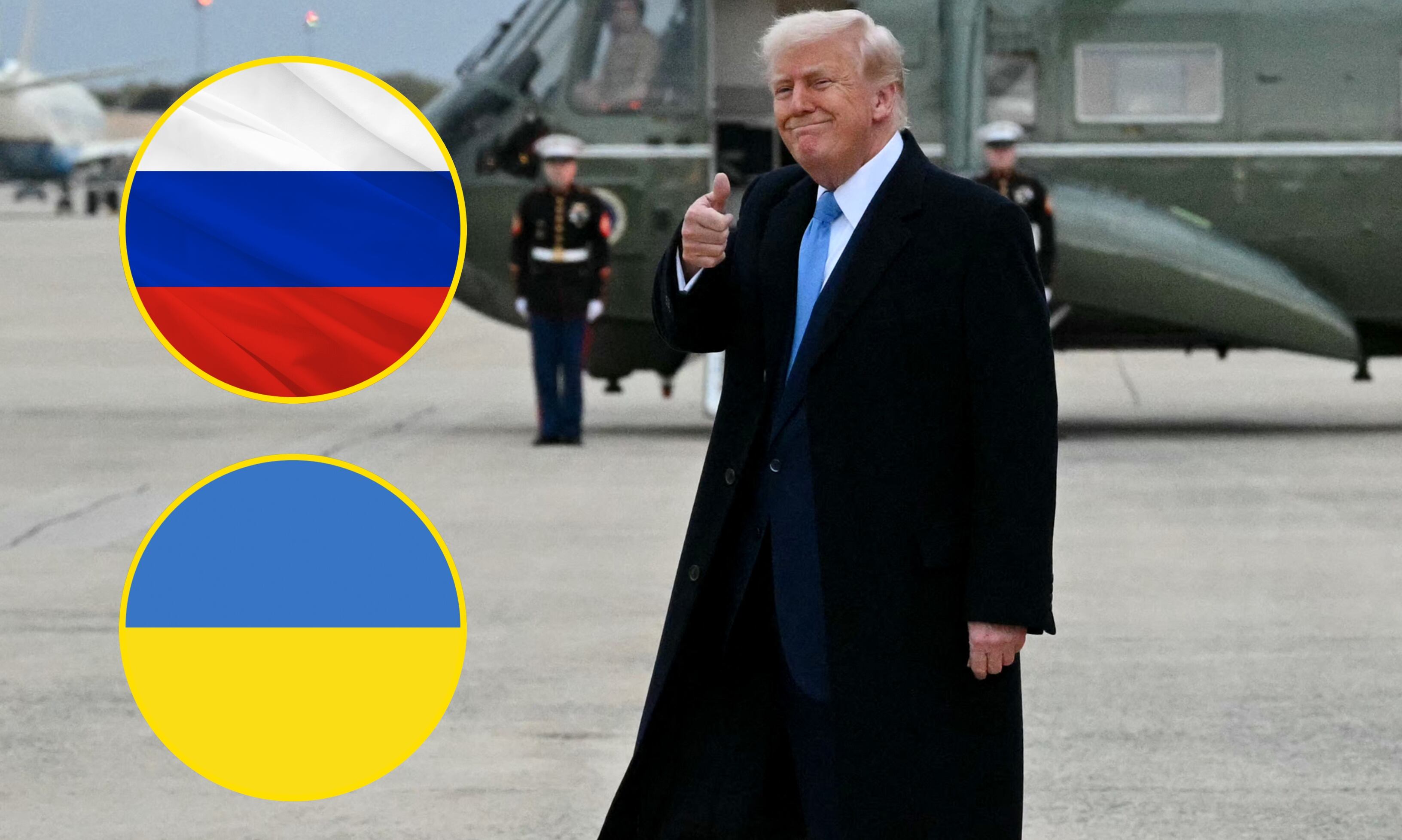 Presidente de los Estados Unidos, Donald Trump, saliendo del avión presidencial Air Force Onegives. FOTO: MANDEL NGAN/AFP via Getty Images