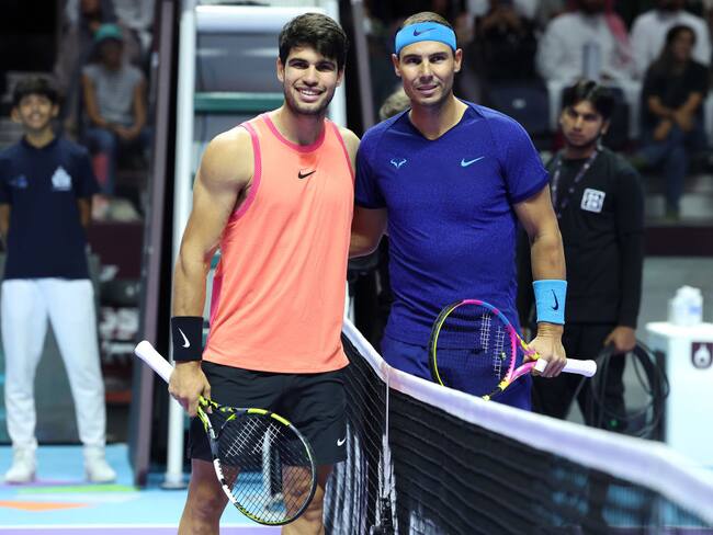 Carlos Alcaraz y Rafael Nadal. I Foto: Richard Pelham/Getty Images.