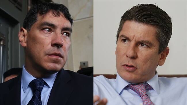 Se busca que el representante Ricardo Ferro (der) sea remplazado en la Comisión de Acusación por su copartidario Álvaro Hernán Prada. Foto: Colprensa / ÁLVARO TAVERA