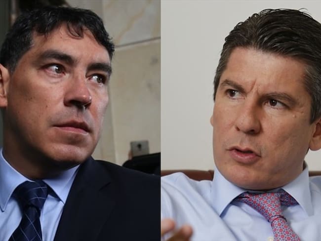 Se busca que el representante Ricardo Ferro (der) sea remplazado en la Comisión de Acusación por su copartidario Álvaro Hernán Prada. Foto: Colprensa / ÁLVARO TAVERA
