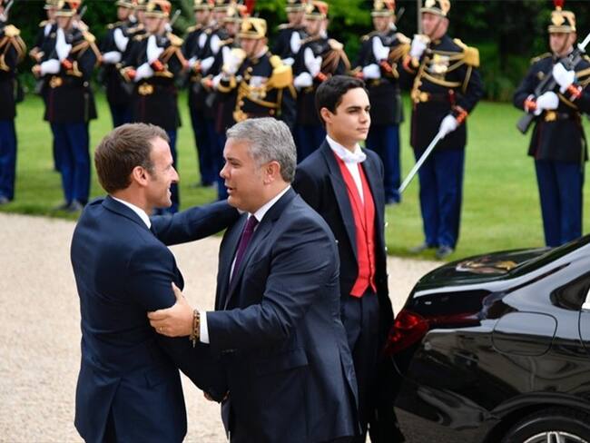 Macron recibe a Duque . Foto: Presidencia