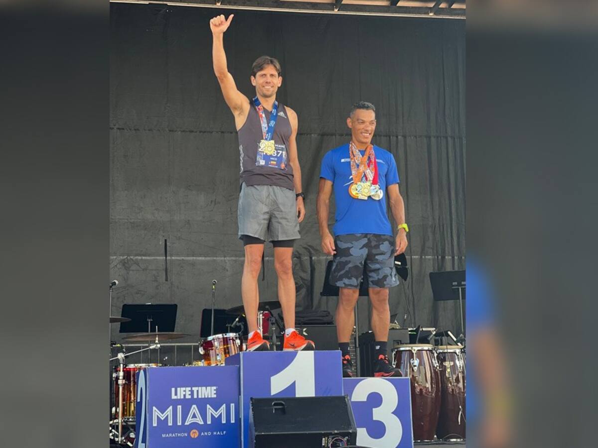 Nicolás Santos se proclamó nuevamente como el número 1 en la Media Maratón de Miami