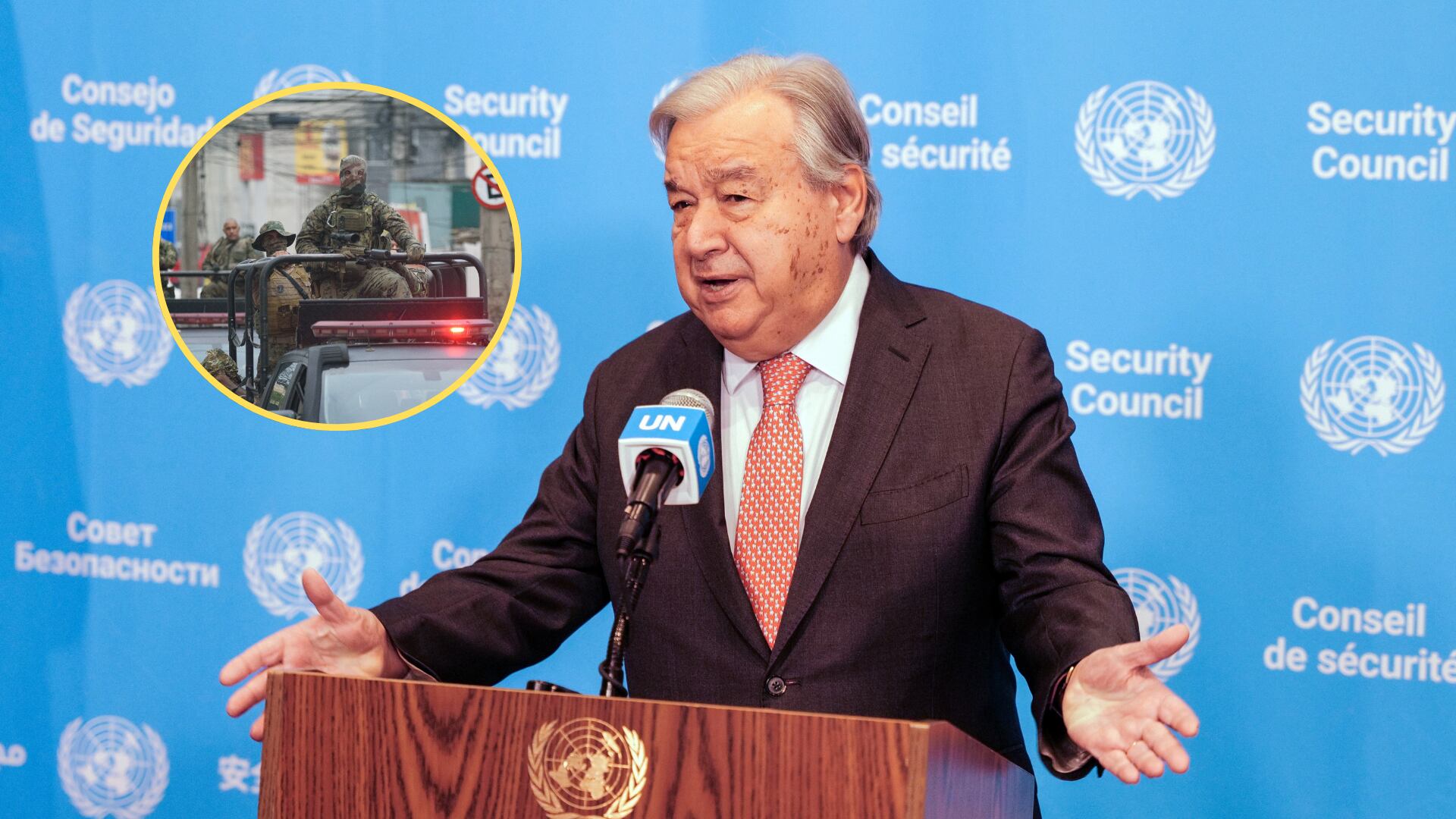 Antonio Guterres, mega operación en Río de Janeiro. Foto: Wang Fan/China News Service/VCG via Getty Images/Fabio Teixeira/Anadolu via Getty Images