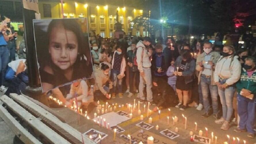 Velatón después de que se conoció la muerte de la pequeña. Foto: Suministrada.