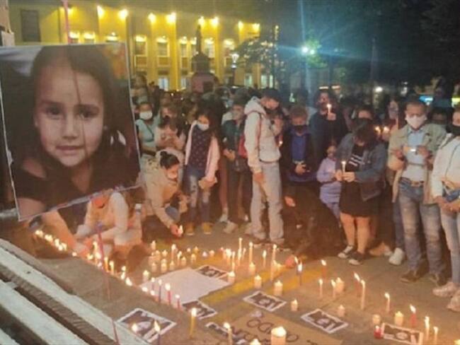 Velatón después de que se conoció la muerte de la pequeña. Foto: Suministrada.