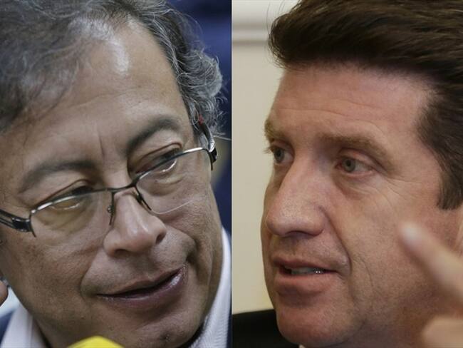 Senador Gusta Petro y ministro de Defensa, Diego Molano. Foto: Colprensa - Álvaro Tavera