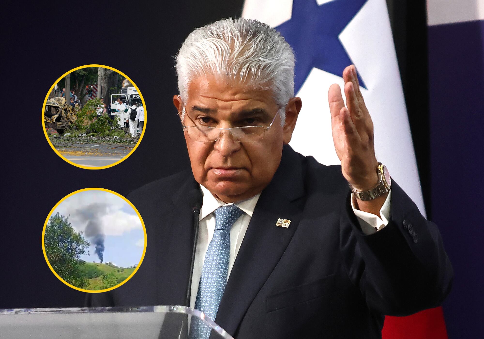 El presidente de Panamá, José Raúl Mulino, lamentó los atentados que dejan 18 muertos en Colombia. Foto: EFE/ AFP.