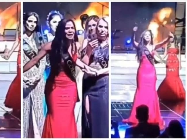 ¡Indignada! Participante colombiana de Miss Mundo denunció fraude en pleno certamen. Foto: Captura de video