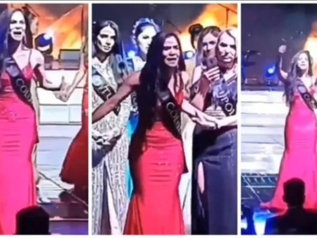 ¡Indignada! Participante colombiana de Miss Mundo denunció fraude en pleno certamen. Foto: Captura de video