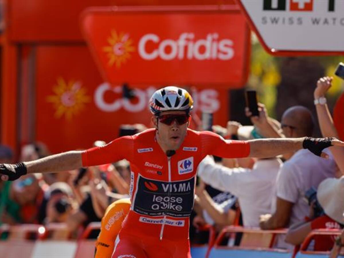 Van Aert ganó la tercera etapa y conserva el liderato en la Vuelta a España