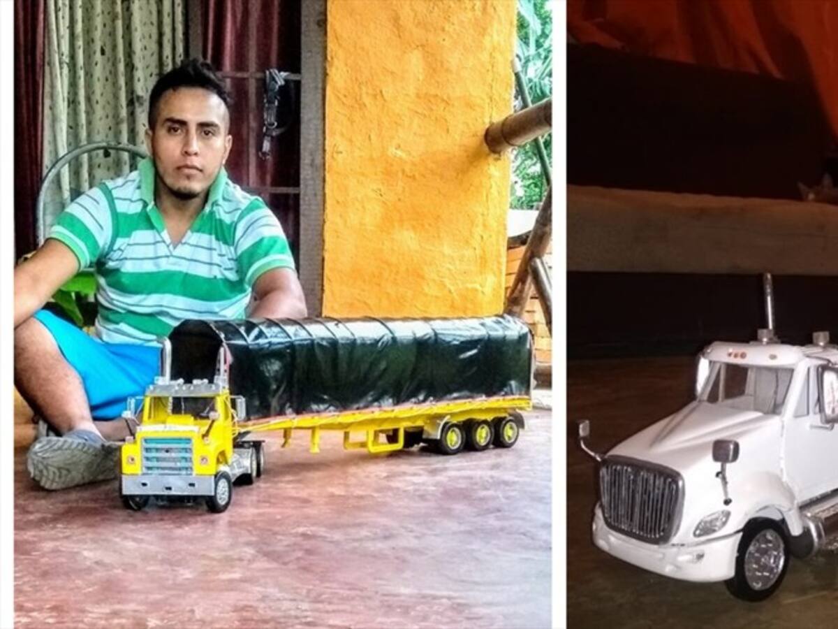 Ricardo Castillo, el artesano que crea maquetas de vehículos durante la cuarentena