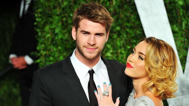 Liam Hemsworth y Miley Cyrus. Foto: Getty Images