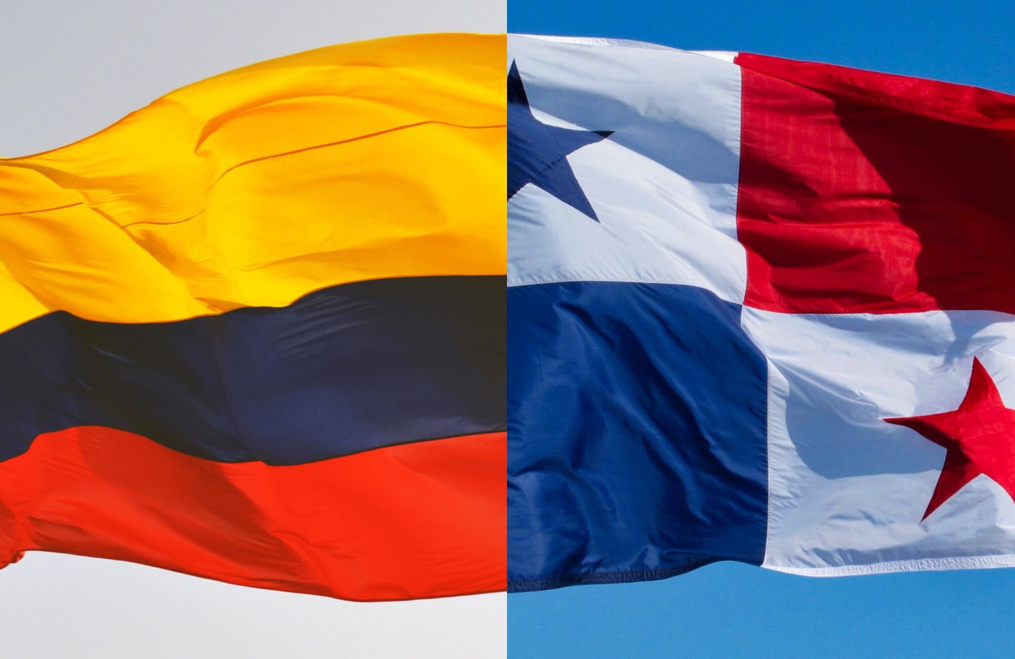 Banderas de Colombia y Panamá imagen de referencia.