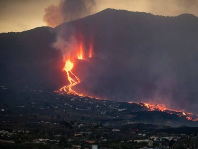 Vista de la erupción del volcán Cumbre Vieja en La Palma, España. Foto: Getty Images/Europa Press News