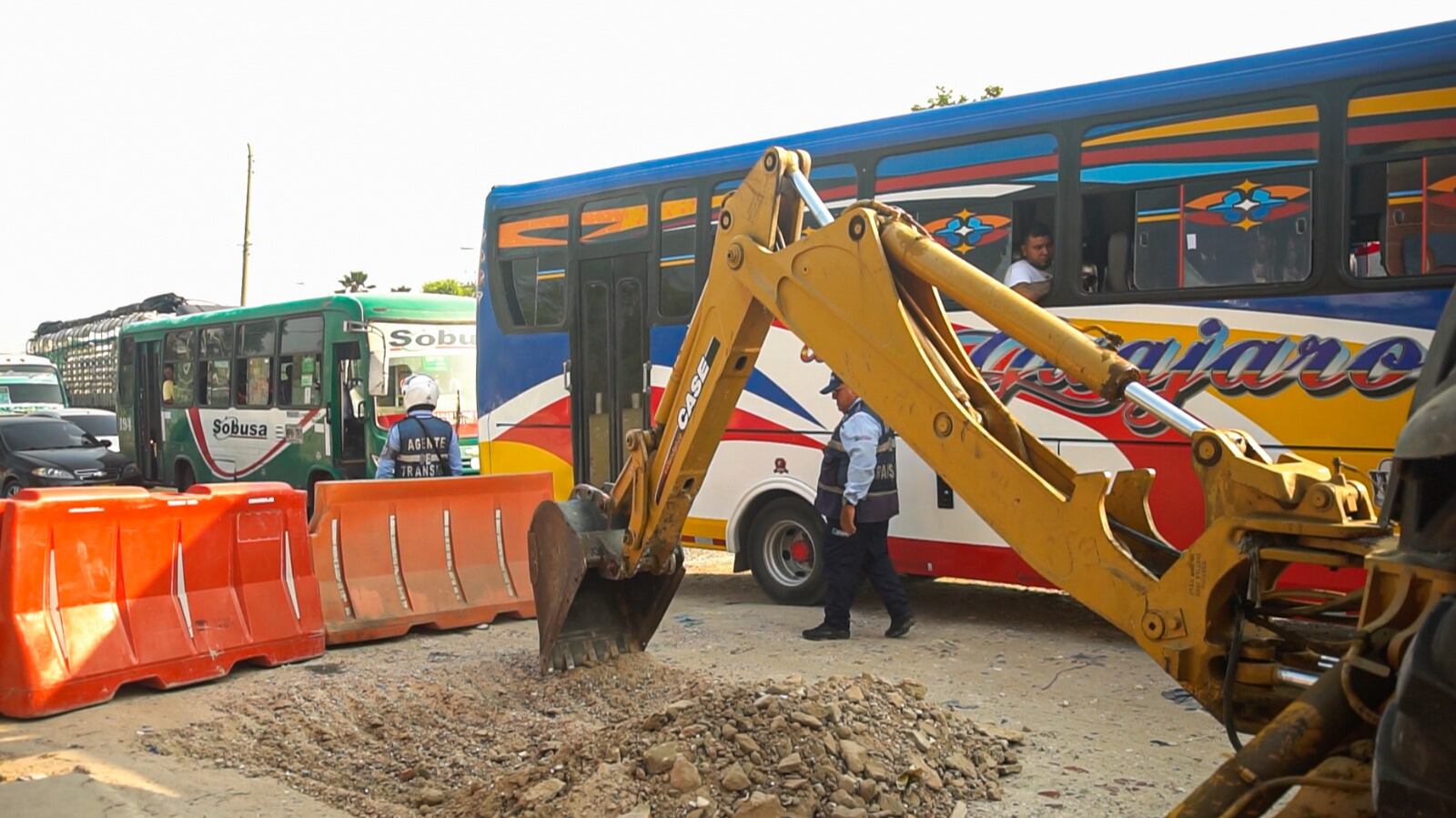 Obras de reconstrucción calle 30. Cortesía: Alcaldía de Soledad