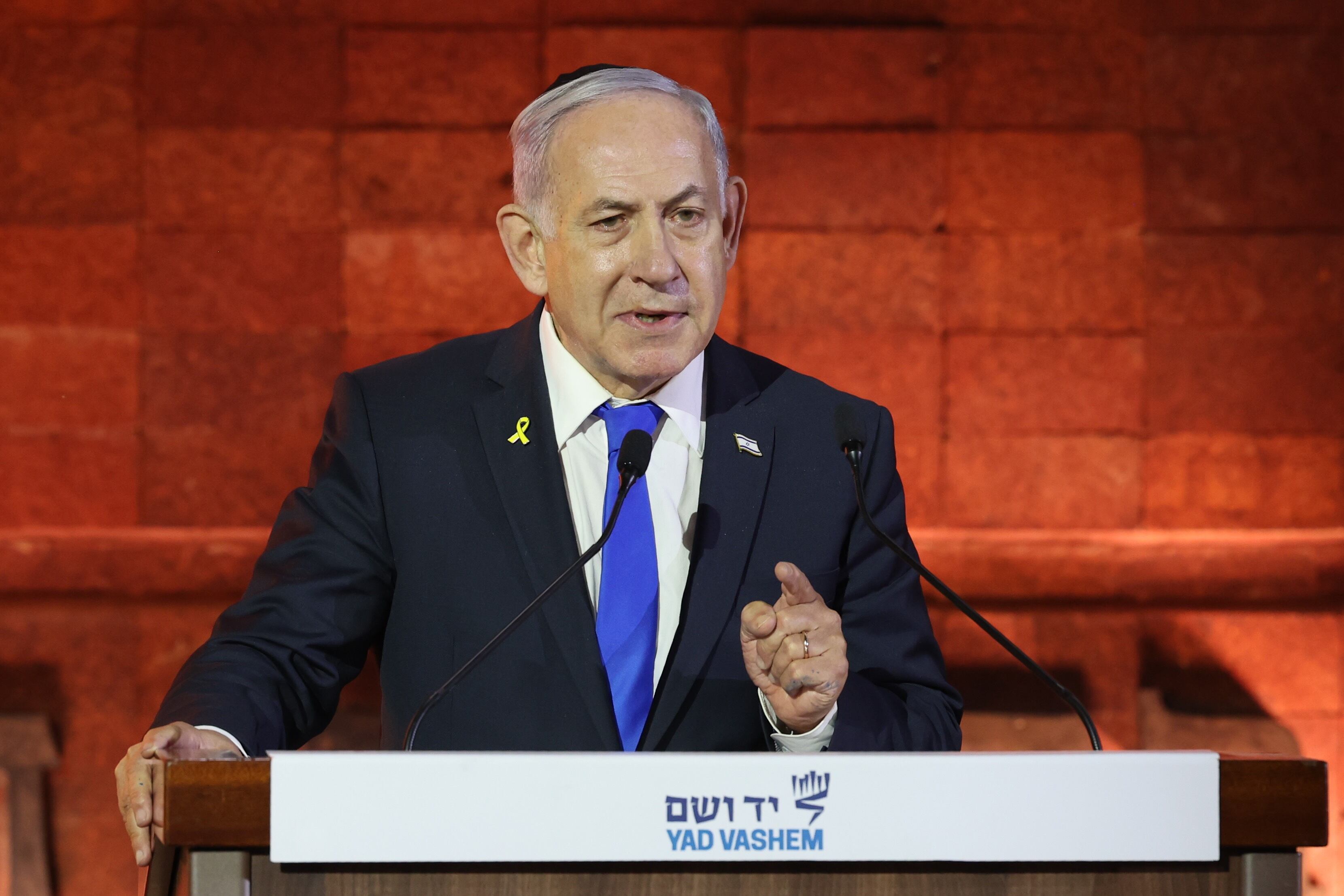 El primer ministro de Israel, Bejamín Netanyahu, anunció que tomarán el control de toda Gaza. (Jerusalén) EFE/EPA/ABIR SULTAN