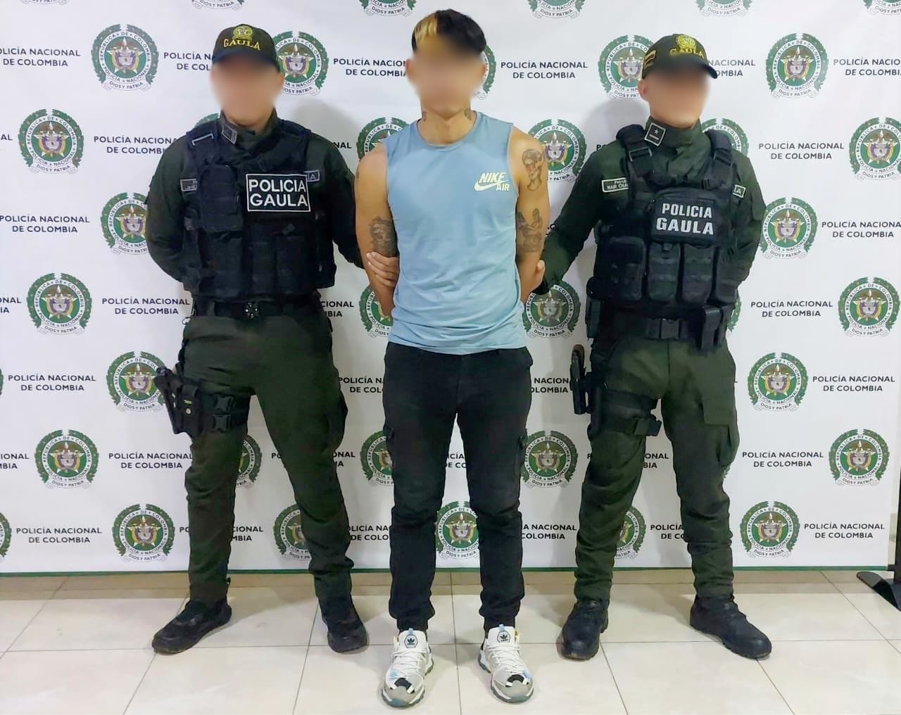 Capturan a hombre señalado de participar en el secuestro de un ganadero y un abogado en Montería. Foto: Policía Metropolitana de Montería.