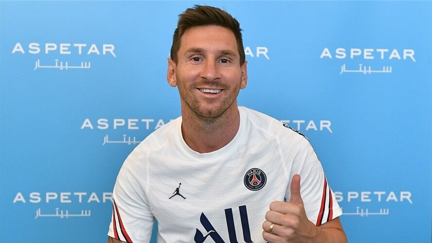 Lionel Messi en los exámenes médicos con el PSG. Foto: Aurelien Meunier - PSG/PSG via Getty Images