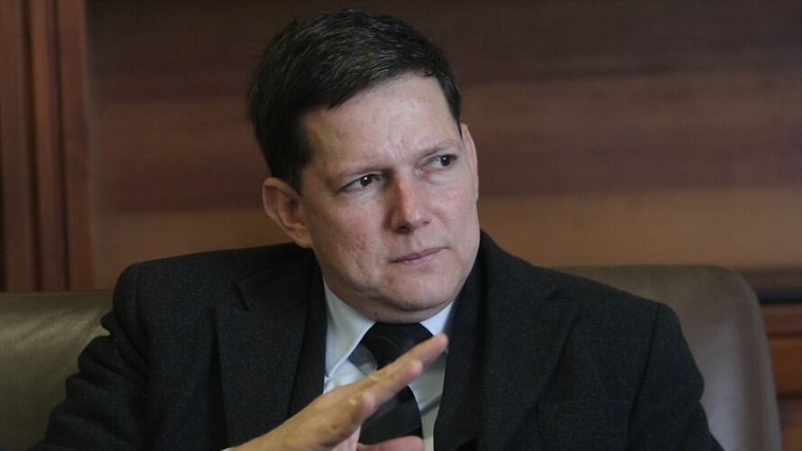 El ministro de Justicia y del Derecho, Wilson Ruiz Orejuela, se reunió con el embajador de los Estados Unidos, Philip S. Goldberg. Foto: Colprensa / GERMÁN ENCISO