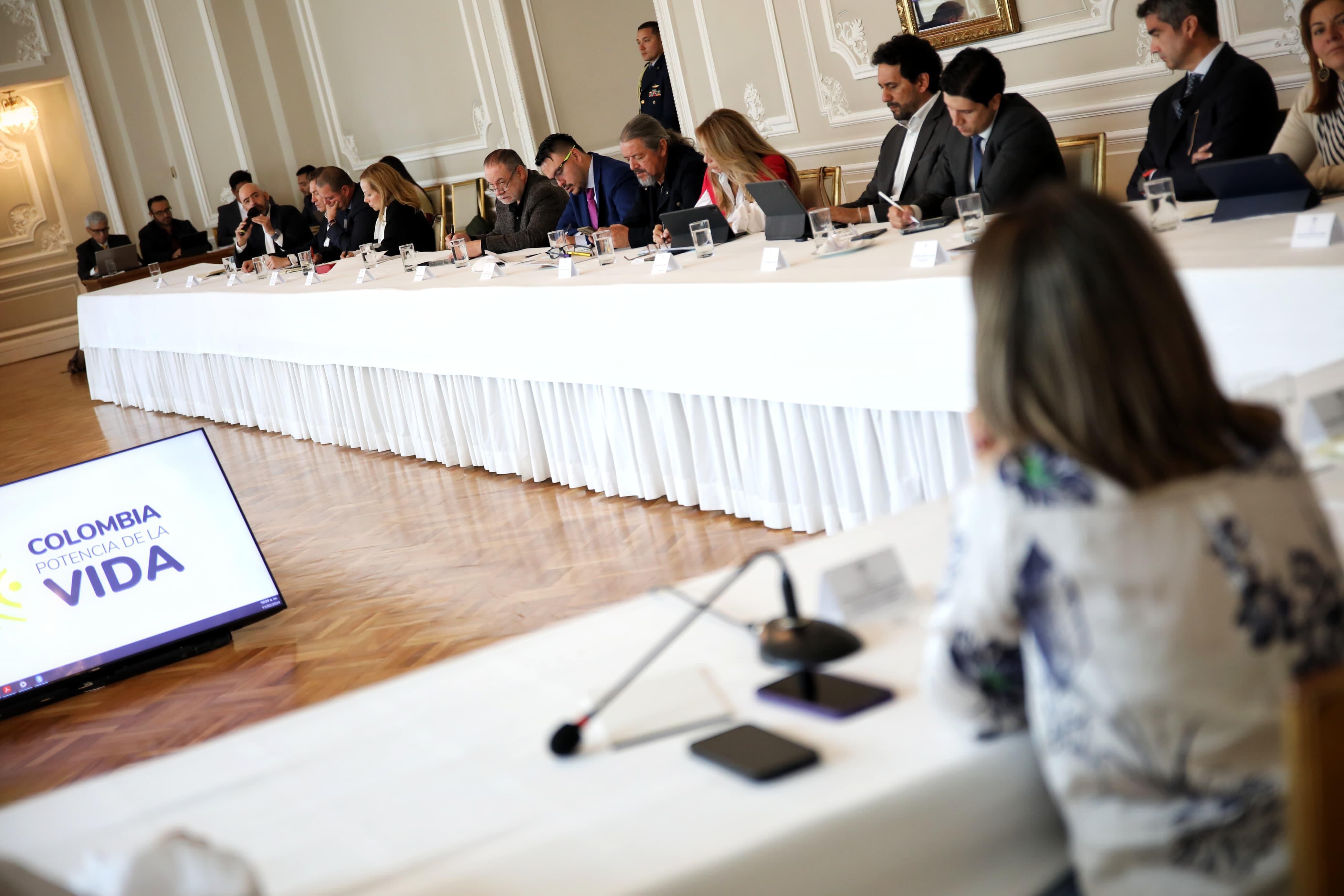 Gobierno se reunió con grupos empresariales de Colombia. Foto: Cortesía Presidencia de la República.