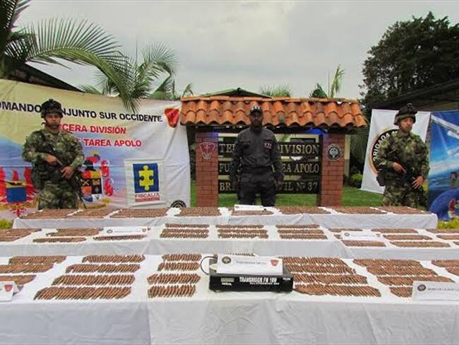 Material incautado al Eln. Foto: Ejército Nacional.
