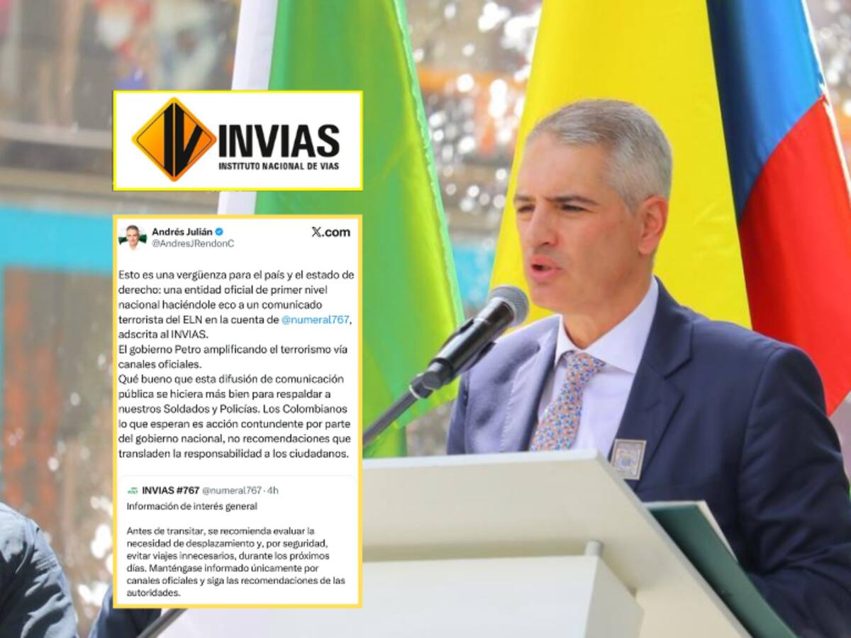 Gobernador de Antioquia expresó su molestia con Invías por replicar información del paro armado del ELN