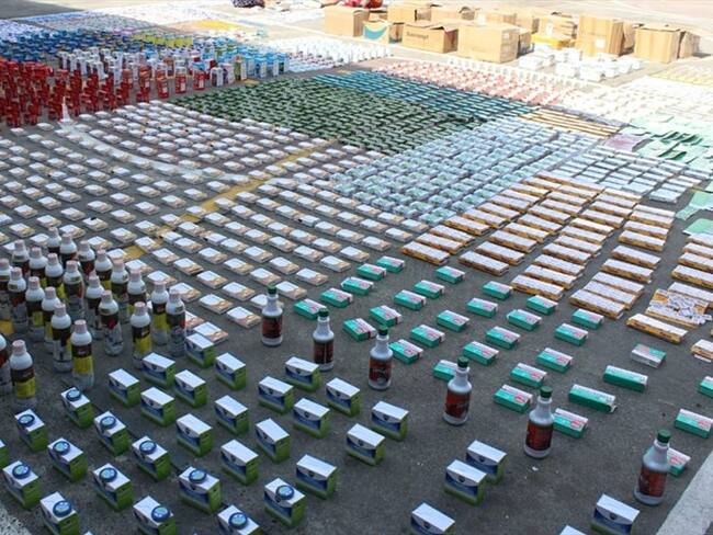 Autoridades desarticulan cartel de medicamentos falsos en la ciudad de Montería. Foto: Claudia Hernández