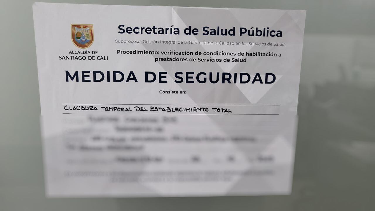 Las causas del fallecimiento de la paciente están siendo investigadas. Foto: Secretaría de Salud de Cali.