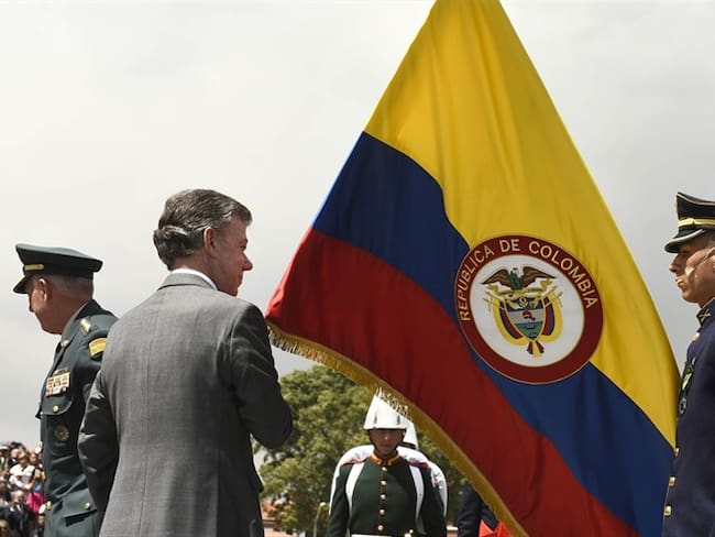 Presidente Juan Manuel Santos en la ceremonia de ascensos.. Foto: Colprensa