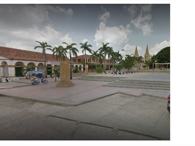 Plaza principal de Turbaco, Bolívar. Foto: Google Maps