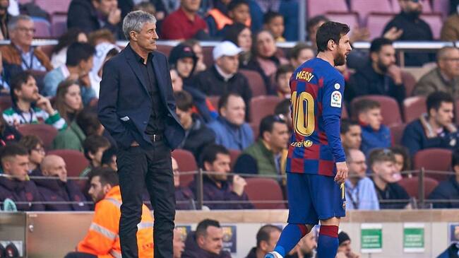 Leo es difícil de gestionar, ¿Quién soy yo para cambiarle si allí lo han aceptado durante años como es y no lo han cambiado?: Quique Setién. Foto: Getty Images