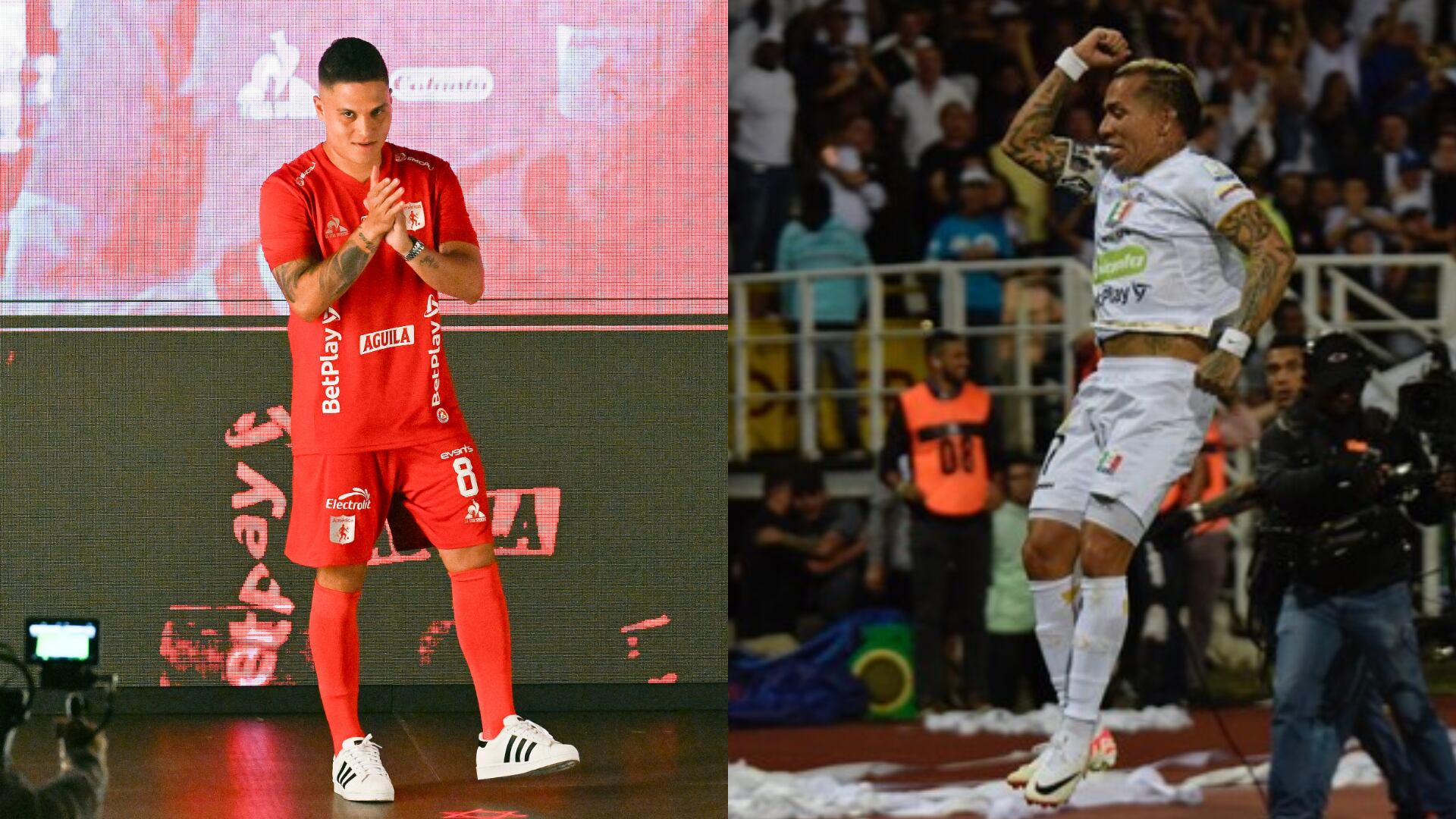 Juan Fernando Quintero. FOTO:JOAQUIN SARMIENTO/AFP via Getty Images — Dayro Moreno. FOTO: Colprensa