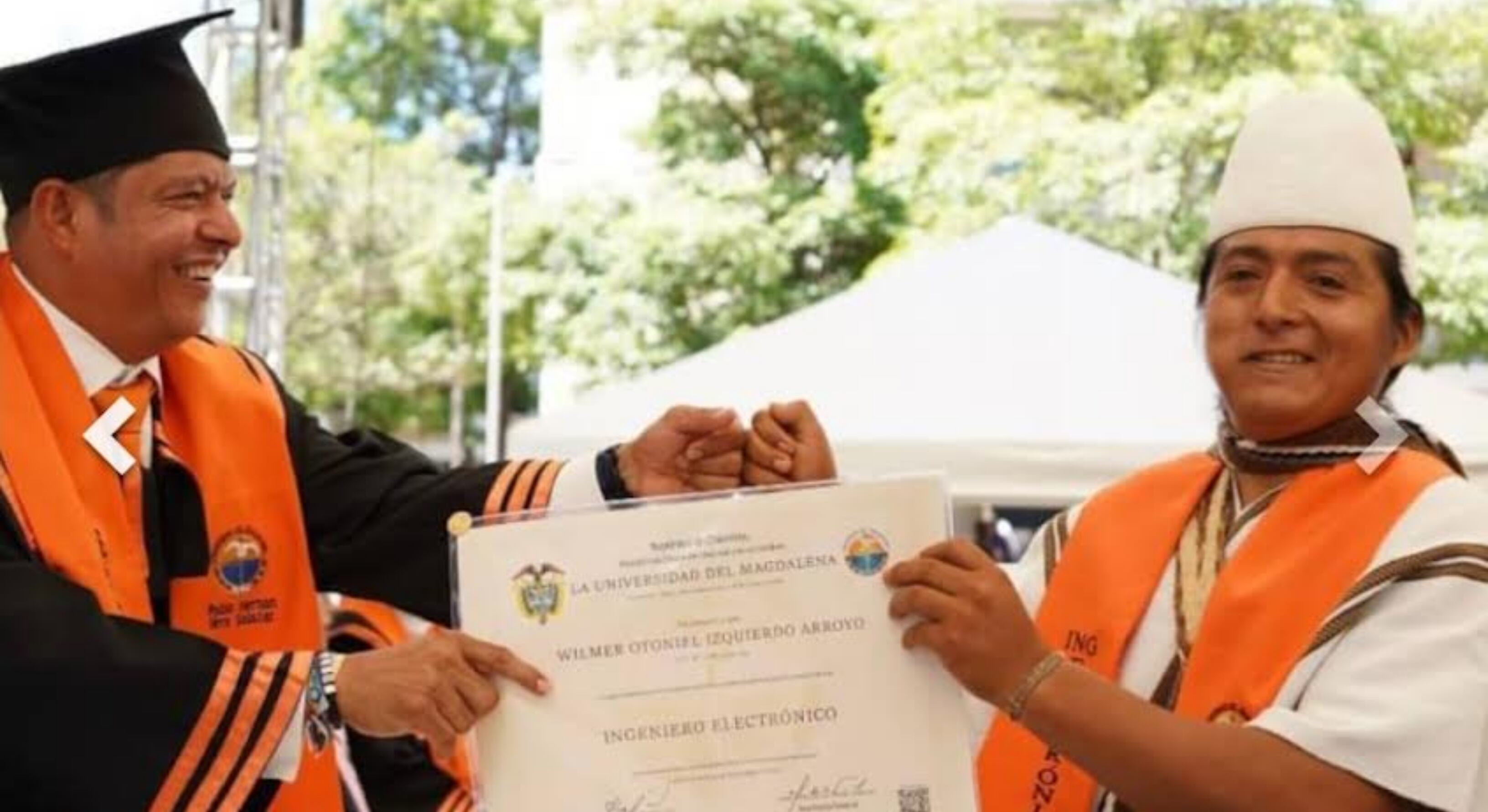 Ceremonia de graduación arhuaco. Foto: Cortesía Universidad del Magdalena.