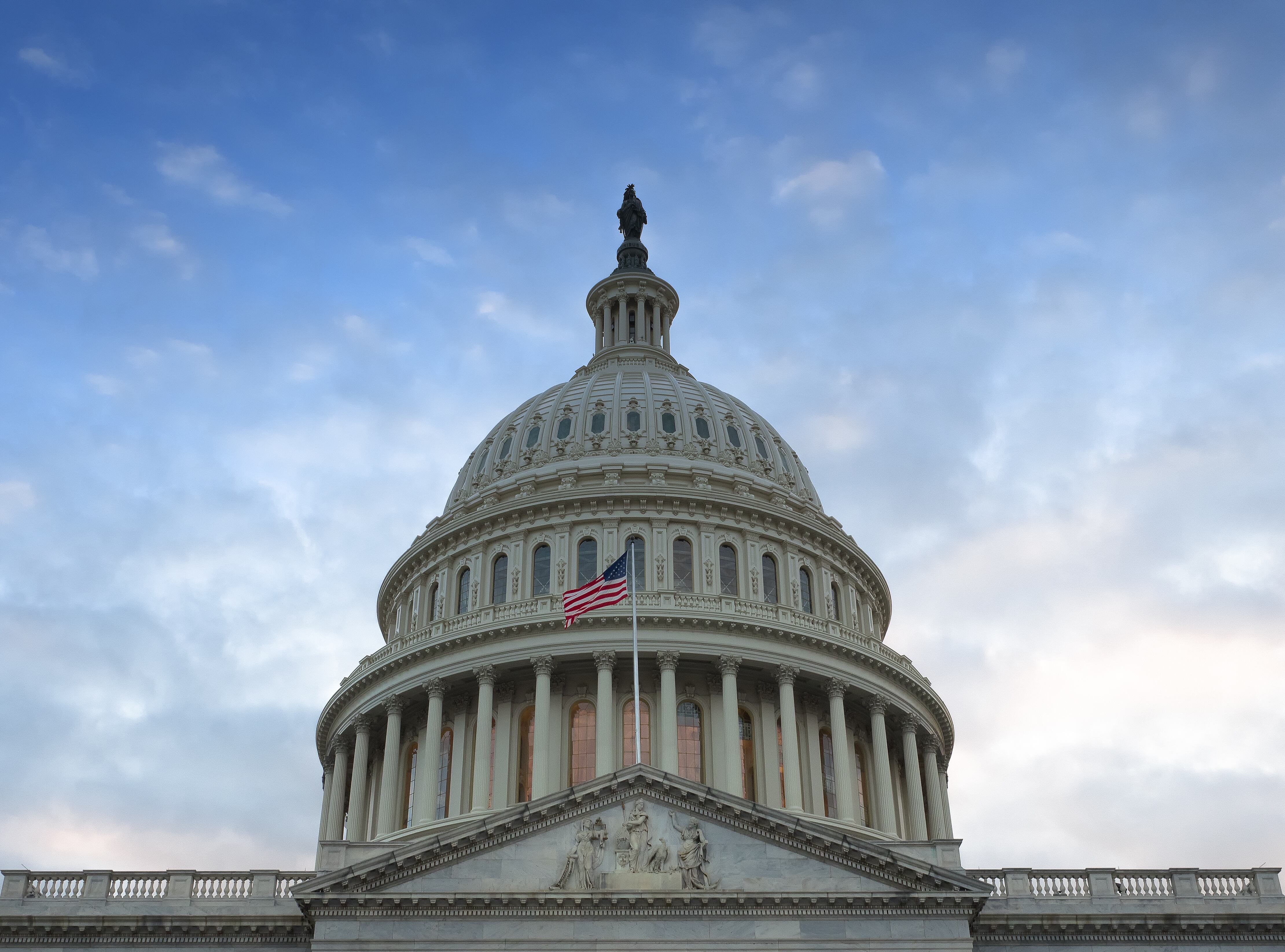 Close up of the United States Capital Building Dome